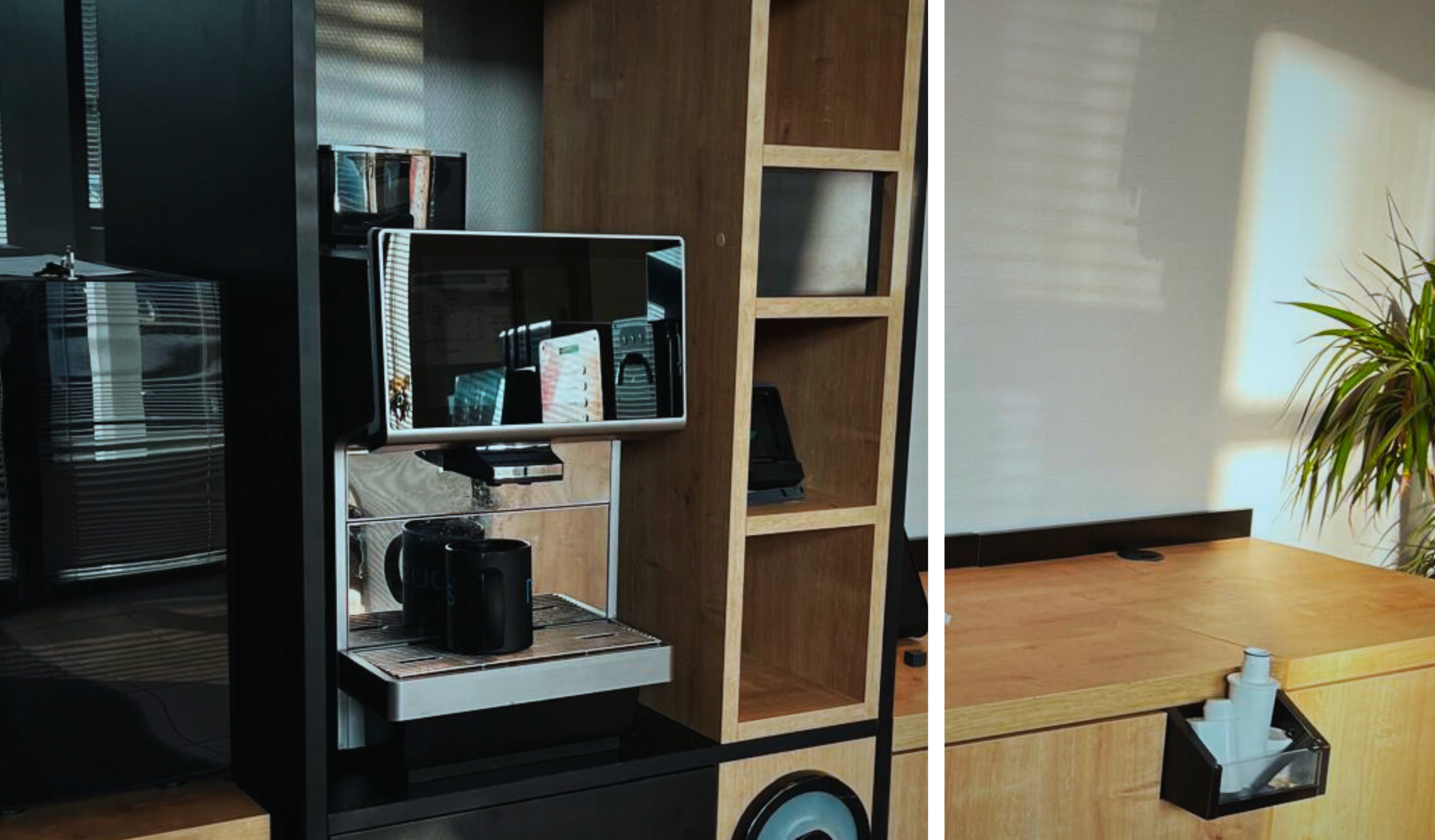 meuble pour machine à café professionnelle automatique